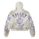 Vale Forever Army Zip Up Grey Hoodie back