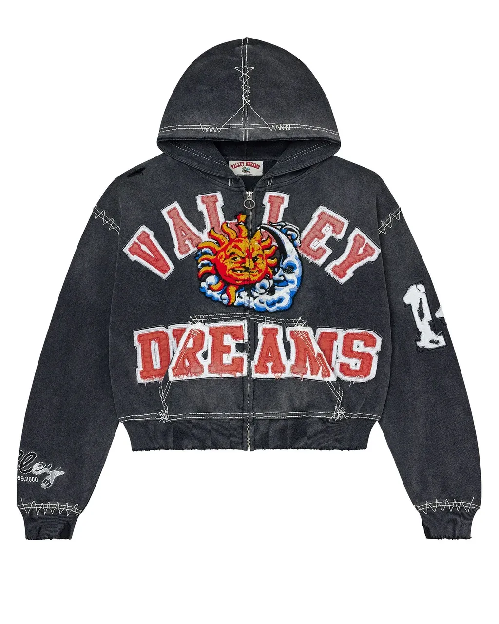 Vale Forever Sunny Zip Up Hoodie Black Vale Forever Sunny Zip Up Hoodie Black