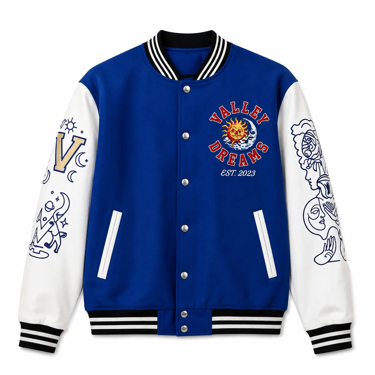 Valley Dreams Alumni Blue Varsity Jacket Valley Dreams Alumni Blue Varsity Jacket
