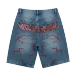 Valley Dreams Blue Red Jorts Shorts back